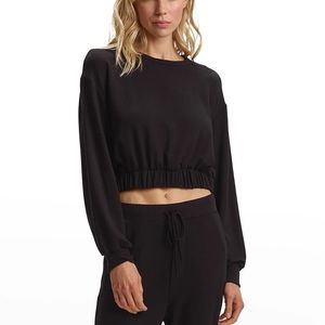 Commando Modern Lounge Cropped Sweatshirt Size M